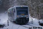 VBG VT650.66 als OPB auf dem weg von Marktredwitz nach Cheb kurz vor Arzberg (Oberfr). 01.02.15