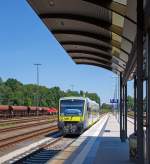   Der VT 650.707 (95 80 0650 707-2 D-AGIL) ein Stadler Regio-Shuttle RS1 (BR 650) der agilis Verkehrsgesellschaft mbH & Co.