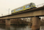 VT650.707 Agilis auf der Main Brücke bei Lichtenfels am 31.03.2016.