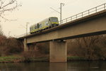 VT650.711 Agilis auf der Main Brücke bei Lichtenfels am 31.03.2016.