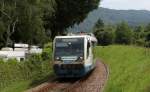 654 003-7 und 017-1 als SWE72547 (Mnstertal(Schwarzwald)-Bad Krozingen) bei Staufen 27.5.12