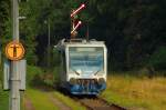 Nachschu auf den VT 654 006-5 der soeben Dalheim verlsst. 18.8.2013