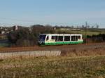 Der VT 40 als VBG nach Plauen am 30.12.2016 unterwegs bei Ruppertsgrün.