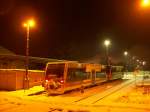 2 x VT 672 der Burgenlandbahn stehen in Zeitz am Bahnhof (Mein 100es Bild bei Bahnbilder.de) 05.01.1010