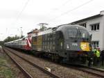 Lokportrait der 1216 050 und dem Blue Star Train am 4.10.07 in Frstenfeldbruck