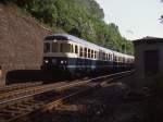 Vorserien 624500 erreicht hier als Leerzug auf der Fahrt nach Münster am 1.8.1988 um 10.13 Uhr den Lengericher Tunnel.