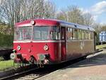 VT 798 der Hanseatischen Eisenbahn in Plau am See am 23.04.2023