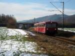 Am 29.11.08 fuhr 796 625 mit einem Anhngsel anlsslich einer Sonderfahrt nach Alpirsbach.