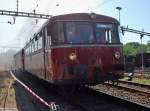 Zum Jubilum 150 Jahre Waldshut–Turgi durfte der Schienenbus 796 739-1 mit Beiwagen die GTW vertreten.