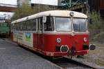 VT 50 (Privatbahnausfhrung des VT 98.9, geliefert von der Waggonfabrik Uerdingen 1955 an die Hersfelder Kreisbahn) abgestellt auf dem Gelnde der Henrichshtte in Hattingen (10.04.2010)