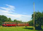 Bei Göppingen St. Georgen begegnen uns 797 502, 998 272 sowie 998 741 am 19.07.1988 auf dem Weg nach Boll.