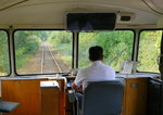 Blick aus dem Führerstand des Schienenbusses auf die ehemalige Strecke 247g im Bereich der Grenze D/NL (28.9.16).