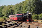 Doppelausfahrt aus dem Bahnhof Simpelveld. Es gab Fotografen die haben sich drüber gefreut, andere weniger. Mir persönlich hat die Doppelausfahrt gut gefallen.

Simpelveld, 25. September 2016