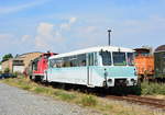 772 008-8 ehemals wohl 772 414-9 der Eisenbahnfreunde Treysa steht in Klstermansfeld bei Malowa abgestellt. 

Klostermansfeld 04.08.2018