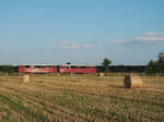 172 601-7 & 172 001-0  Ferkeltaxe  der Hafenbahn Neustrelitz fuhren am 14. August 2021 auf der RB 35 des VBB als Pendel im Rahmen der NEB-Veranstaltung  Zeitsprung  zwischen Fürstenwalde (Spree) und Bad Saarow.

Hier ist das Gespann zwischen Bad Saarow und Fürstenwalde Süd zu sehen.

Fürstenwalde, der 14.08.2021