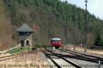 BR 772 am Stellwerk von Rottenbach (thür.). März 2008