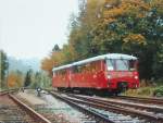 LVt Sonderfahrt im Bahnhof Blankenstein an der Saale in Thringen.