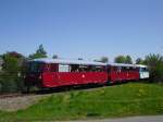 Die Erzgebirgische Aussichtsbahn (772 312-5, 972 711-0 und 171 056-5) war am 08.05.11 wieder unterwegs. Hier zusehen in Raschau.