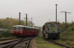 172 171-2 mit 172 132-3 zu sehen am 11.10.14 bei der Ankunft aus Chemnitz beim TEV-Weimar.