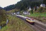 Bereits am 19.04.17 fuhr 218 105-5 mit SVT 137 234 von Friedrichshafen nach Ansbach.