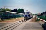 An einem Junitag 1999 hatte ich an der Ortsschranke in Putbus Dienst als der Leipziger SVT 137 225 das erste und einzige Mal das Dreischienengleis bis nach Lauterbach Mole und zurck benutzte.