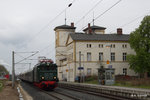 Sonderzug zum 160 jährigen Streckenjubiläum Leipzig - Großkorbetha mit der E44 044 in Bad Dürrenberg am 17.04.2016