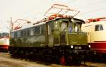 E 17 103 auf der Fahrzeugschau  150 Jahre deutsche Eisenbahn  vom 3. - 13. Oktober 1985 in Bochum-Dahlhausen.