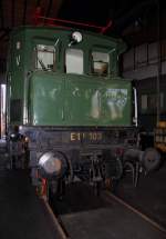 E17 103 in Lichtenfels am 07.09.2013. (Besuchertage im Depot Lichtenfels des DB Museums)