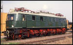 Fahrzeugausstellung im Güterbahnhof Halle an der Saale am 26.4.1992: E 1831