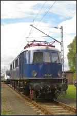 DR E18 047 des Verkehrsmuseum Nrnberg war bei den Bahnaktionstagen des Frderverein Berlin-Anhaltische Eisenbahn e.V.
