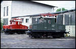 Am 16.5.1999 standen noch etliche Museumsfahrzeuge der DB im BW Garmisch Partenkirchen. An diesem Tag wurden sie den Besuchern präsentiert! E 6903 hinten und die grüne E 6902 waren die ersten Fahrzeuge, die morgens ins Freie gezogen wurden!