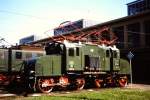 E 71 28 am 25. Mai 1979 auf der Ausstellung  100 Jahre elektrische Eisenbahn  im AW Freimann.