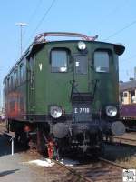 BR E 7710 bei der groen Fahrzeugparade  Ankunft: Eisenbahnstadt Frth  anlsslich des 1000 jhrigen Stadtjubilum vom 15. / 16. September 2007 in Frth / Bayern.
Die Aufnahme entstand am 16. September 2007.