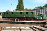 E 77 10 wird auf der Drehscheibe des DB Museums Halle (Saale) anlässlich des jährlichen Sommerfests präsentiert. [26.8.2017 - 14:46 Uhr]