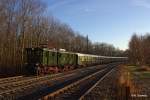 DPE 79642 als Sonderzug von Dresden nach Chemnitz mit der E 77 10 und der 143 001 als Schubleistung. Aufgenommen in Niederwiesa am 20.12.2015
