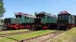 254 059, E44 045 und 204 011, gezeigt beim Heizhausfest in Chemnitz-Hilbersdorf am 20.08.2011  [E94 ab 1940, E44 ab 1933, E04 um 1932]  