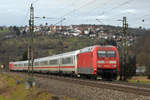 31.12.2017 Streckenabschnitt Uhingen,und von der 101 010-7 geschoben.