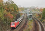 101 088 mit IC Stuttgart-Zürich am 26.10.2016 zwischen bei Stuttgart-Österfeld.