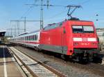 Die Br.101 114-7 fuhr am 21.September 2007 mit einem InterCity IC von Karlsruhe Hbf nach Nrnberg Hbf.