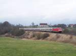 Die 101 063 fuhr am 30.Dezember 2007 mit dem IC 2066 von Nrnberg Hbf nach Karlsruhe Hbf. Hier bei Goldshfe.