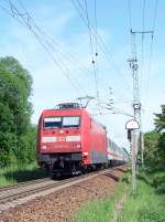 101 078-4 machte sich am 12.05.2008 mit dem EC 241  Wawel  auf dem Weg nach Hamburg-Altona.