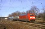 101 110  Beimerstetten  05.01.99  mit Schadwagenzug