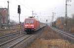 101 027 mit IC 2279 nach Karlsruhe am 07.03.2009 bei der Durchfahrt in Hannover-Bismarckstrae