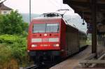 101 060-2 mit ihrem IC nach Erfurt hier bei der durchfahrt in Bad Ksen am 25.06.2009