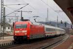 101 138-6 fhrt am 20.3.2010 mit dem IC 2357 nach Berlin-Gesundbrunnen in Eisenach ein.