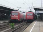 IC-Begegnung in Magdeburg, am 15.08.10. Links 101 139-4 und rechts 101 087-5.