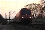 101 117 (9180 6101 117-0 D-DB) hat einen IC am Haken und ist nach Norddeich-Mole unterwegs. (28.11.2010 bei Haltern am See)