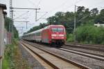 Eine Baureihe 101 durchfhrt am 29.06.2011 den Bahnhof Dreieich-Buchschlag.