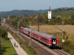 Eine 101 mit DZ (Freiburg(Breisgau) Hbf  - Mnster(Westf)Hbf) am 25. September 2011 bei Denzlingen. 