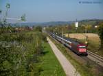 101 010 mit EC 101 (+5) nach Chur bei Denzlingen am 15.10.2011